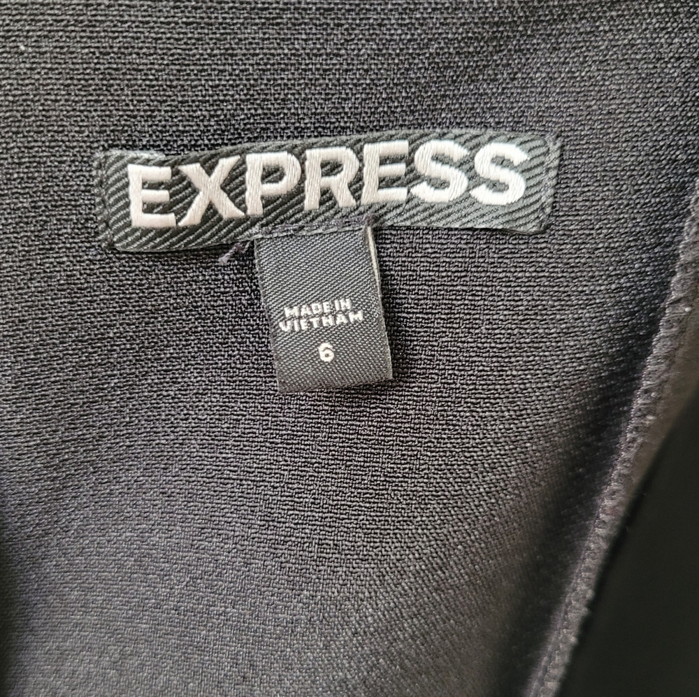 Express Corset-Style Zip Back Tank Top With Stretch, Black - Picture 2 of 13
